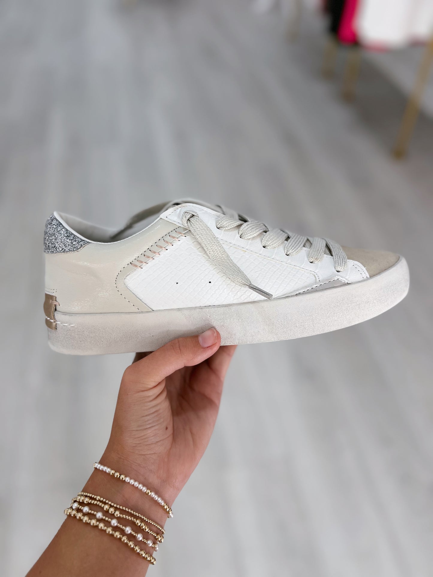 Stay On Course Sneaker (Bone Snake)