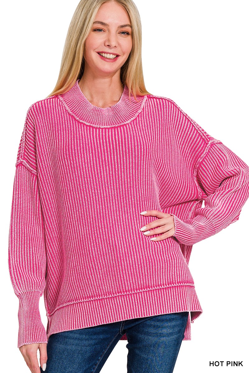 Take A Moment Sweater (Hot Pink)