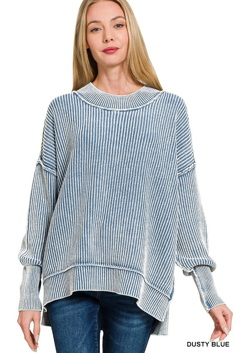 Take A Moment Sweater (Dusty Blue)