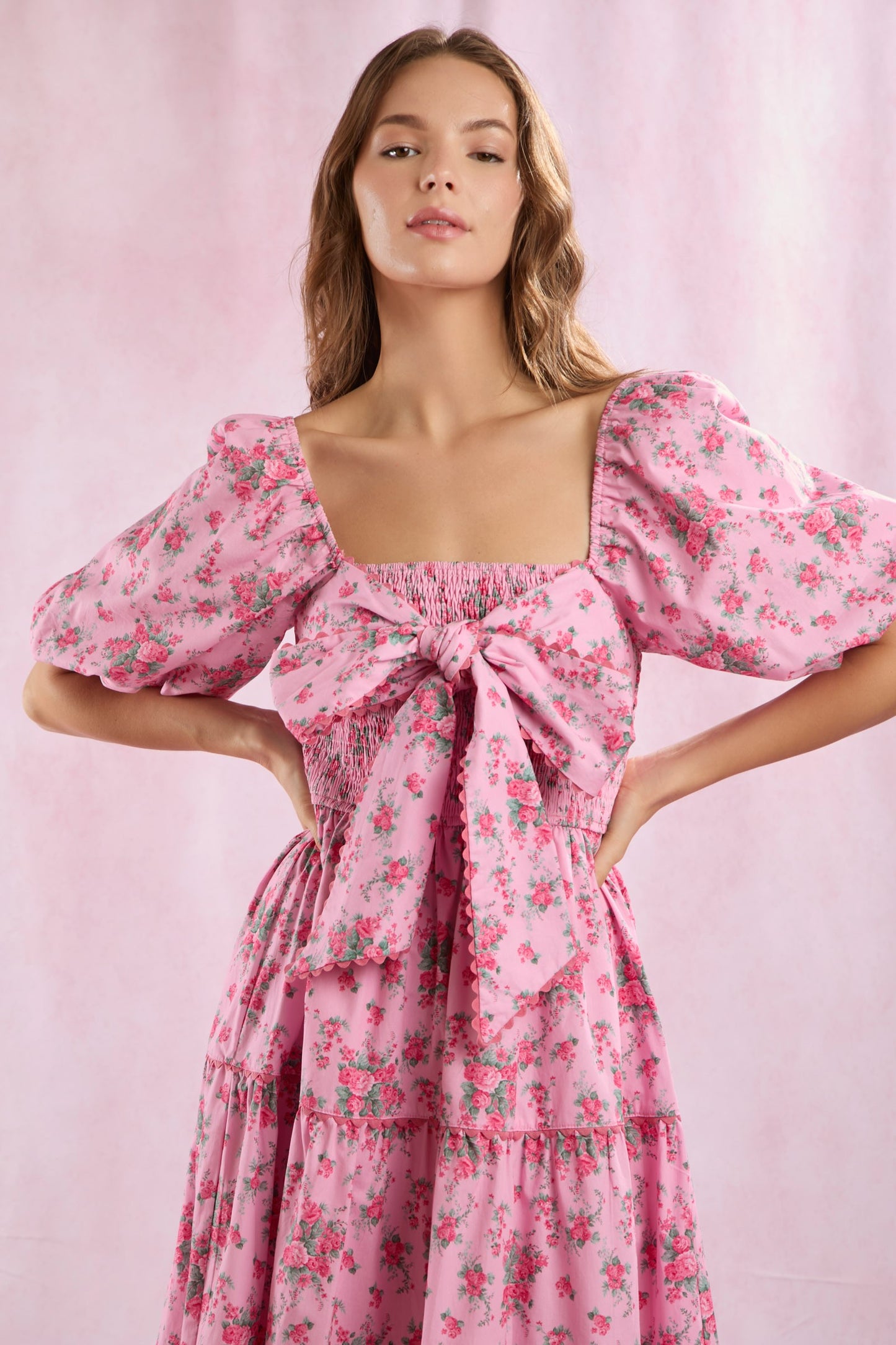 Double Take Floral Print Dress