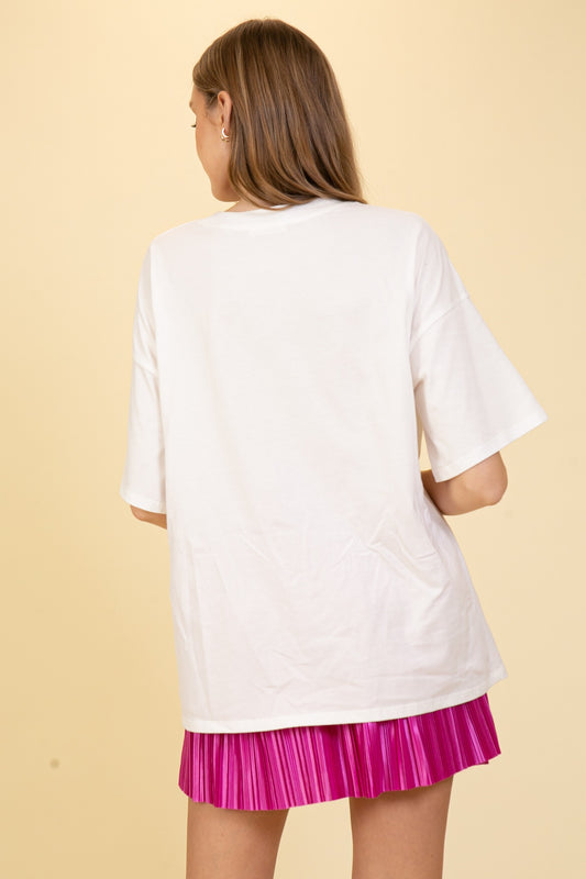 Sequin Pink Cowgirl Hat Tee