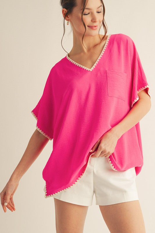 Say Less Top (Hot Pink)