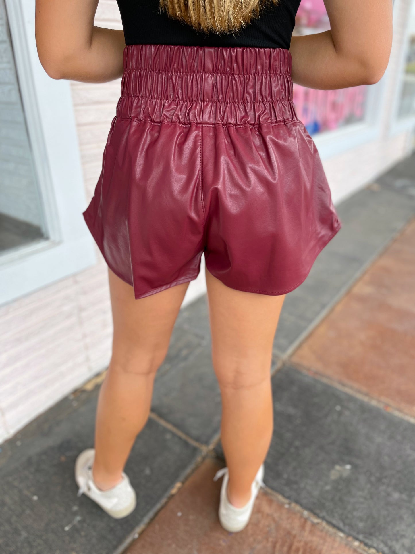 Tier Me Out Leather Skort
