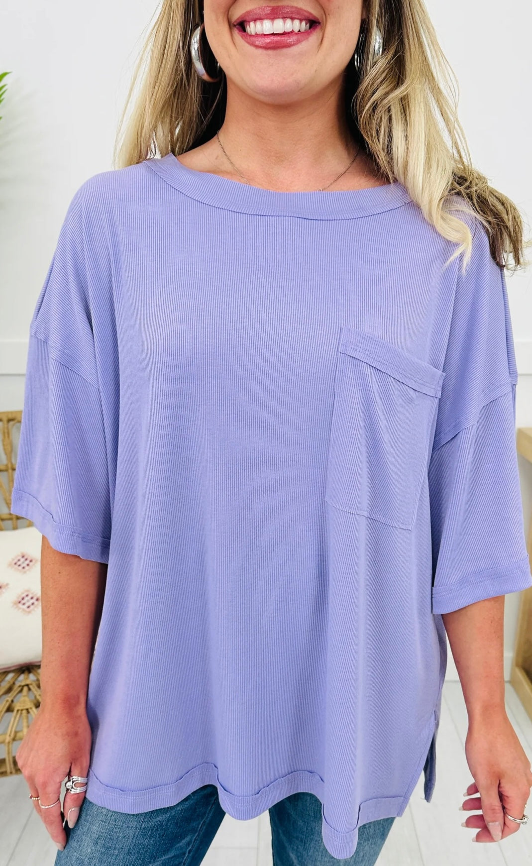 Hidden Smiles Top (Lilac)