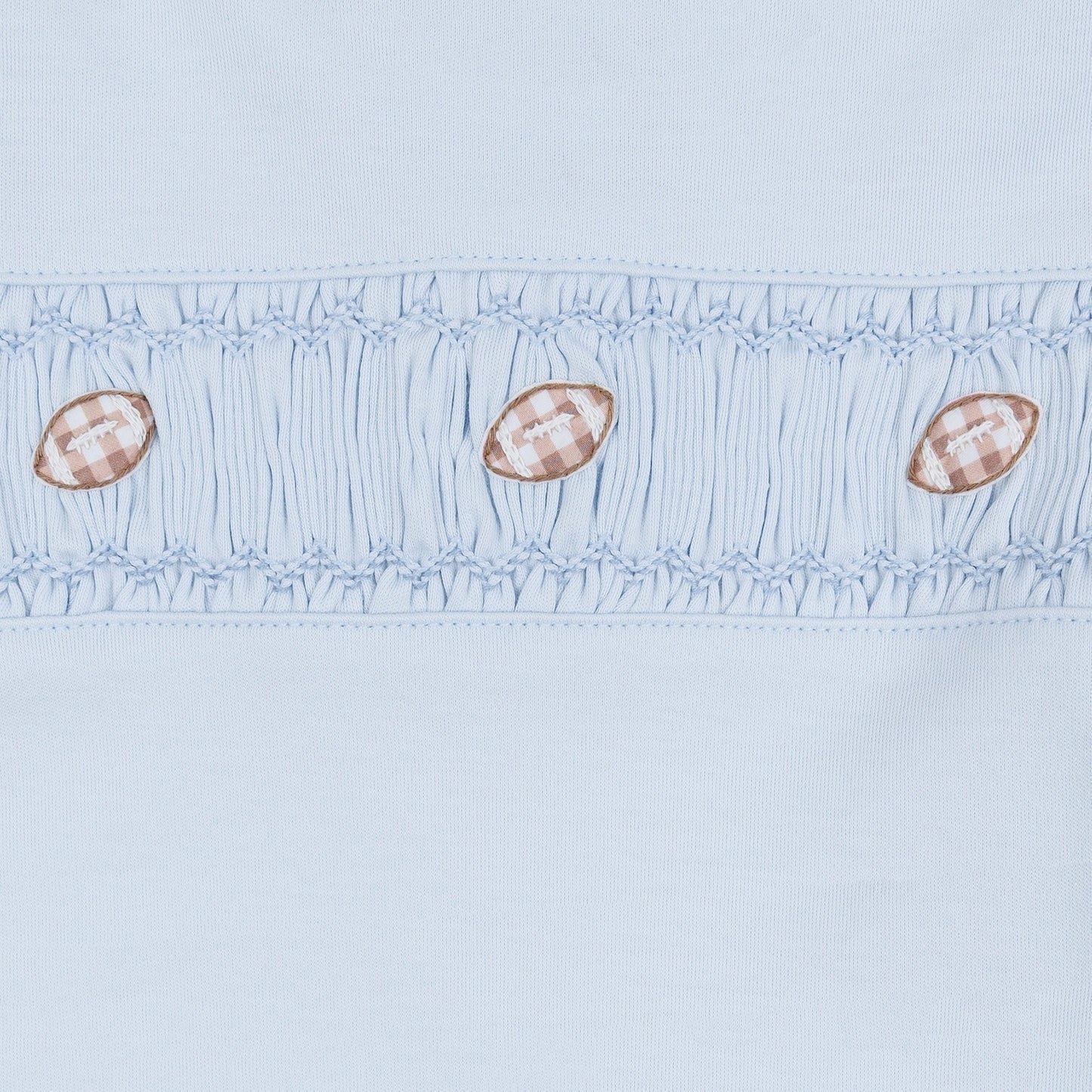 Tiny Tailgater Smocked Bubble - Light Blue