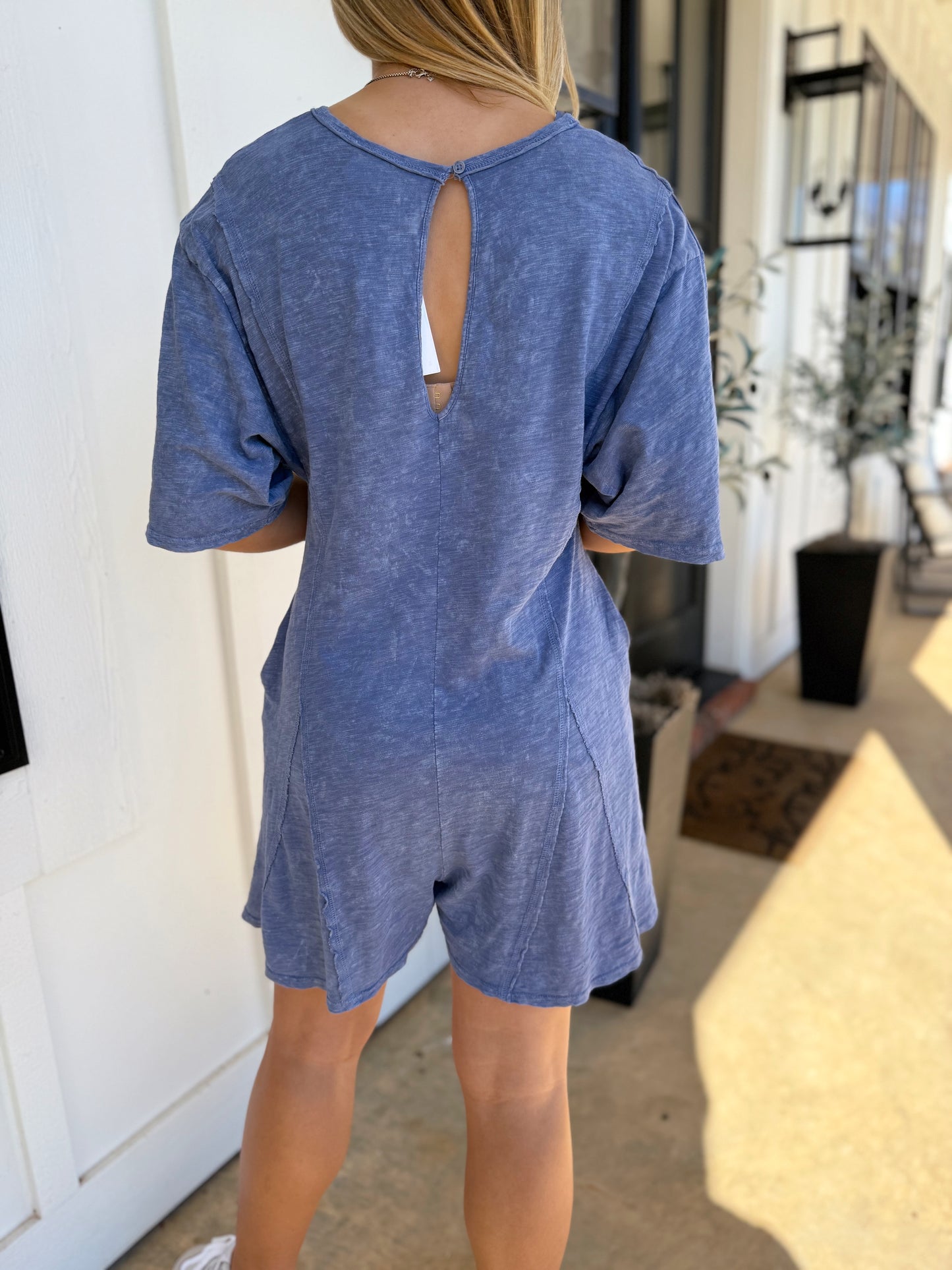 Forever Wild Romper (Denim)