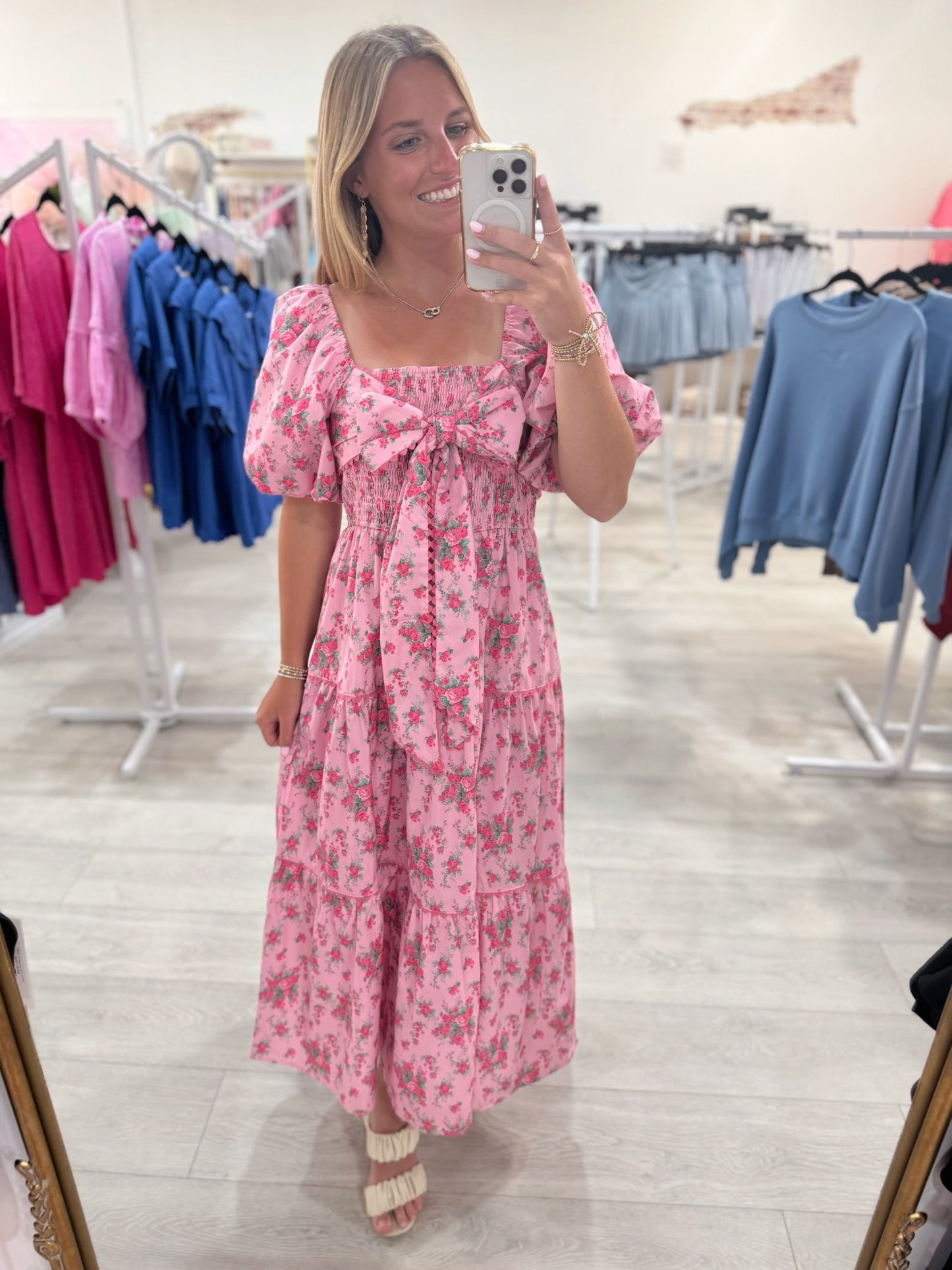 Double Take Floral Print Dress