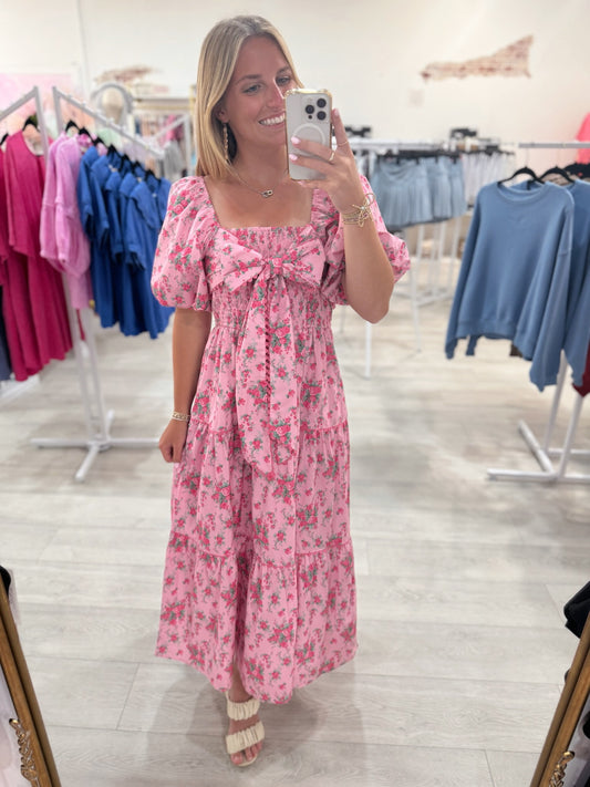 Double Take Floral Print Dress