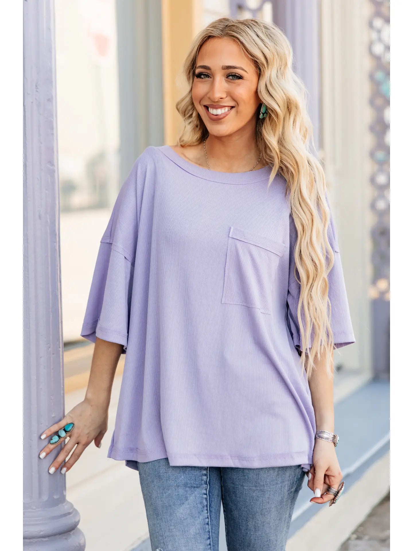 Hidden Smiles Top (Lilac)