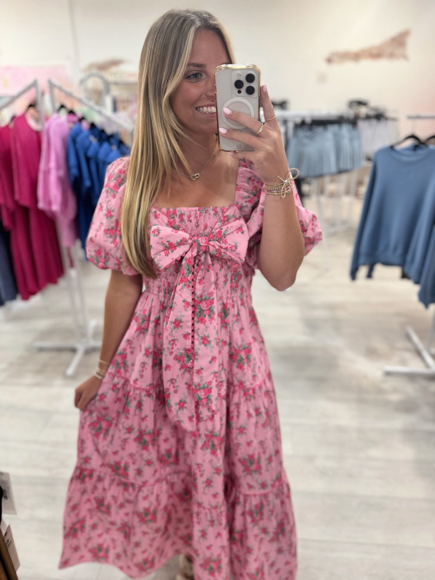 Double Take Floral Print Dress