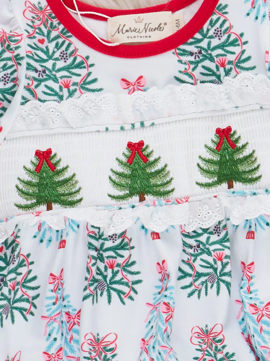 Evergreen Nettles Smocked Dress