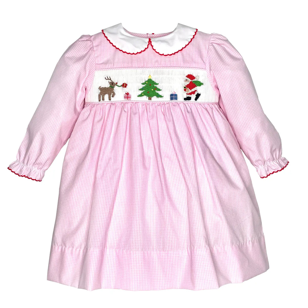 Hand Picture Smocked Christmas Dress