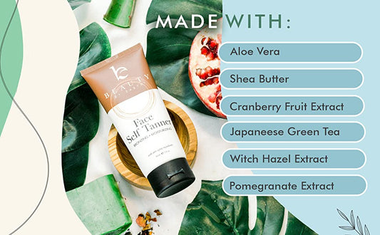 Self Tanner Face Lotion 3oz (Medium to Dark)