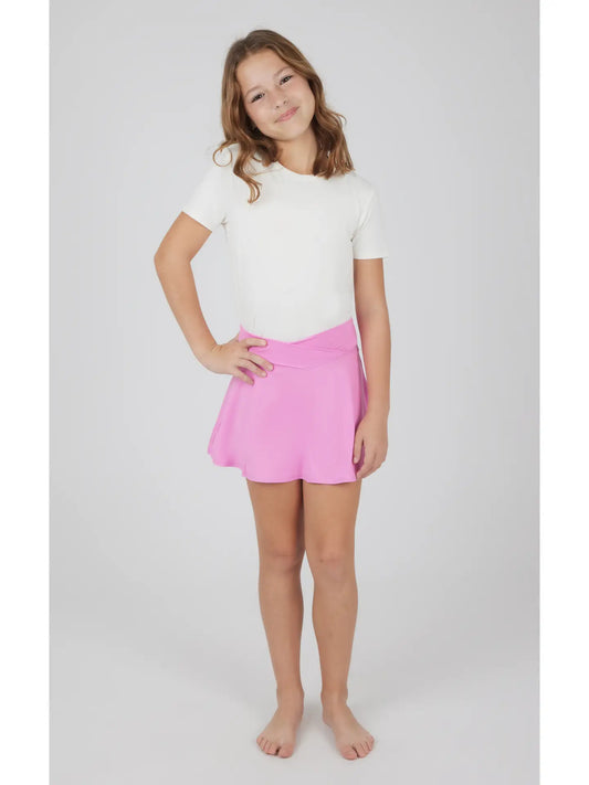 *PREORDER* Tween Crossover Waistband Active Tennis Skort (pink)