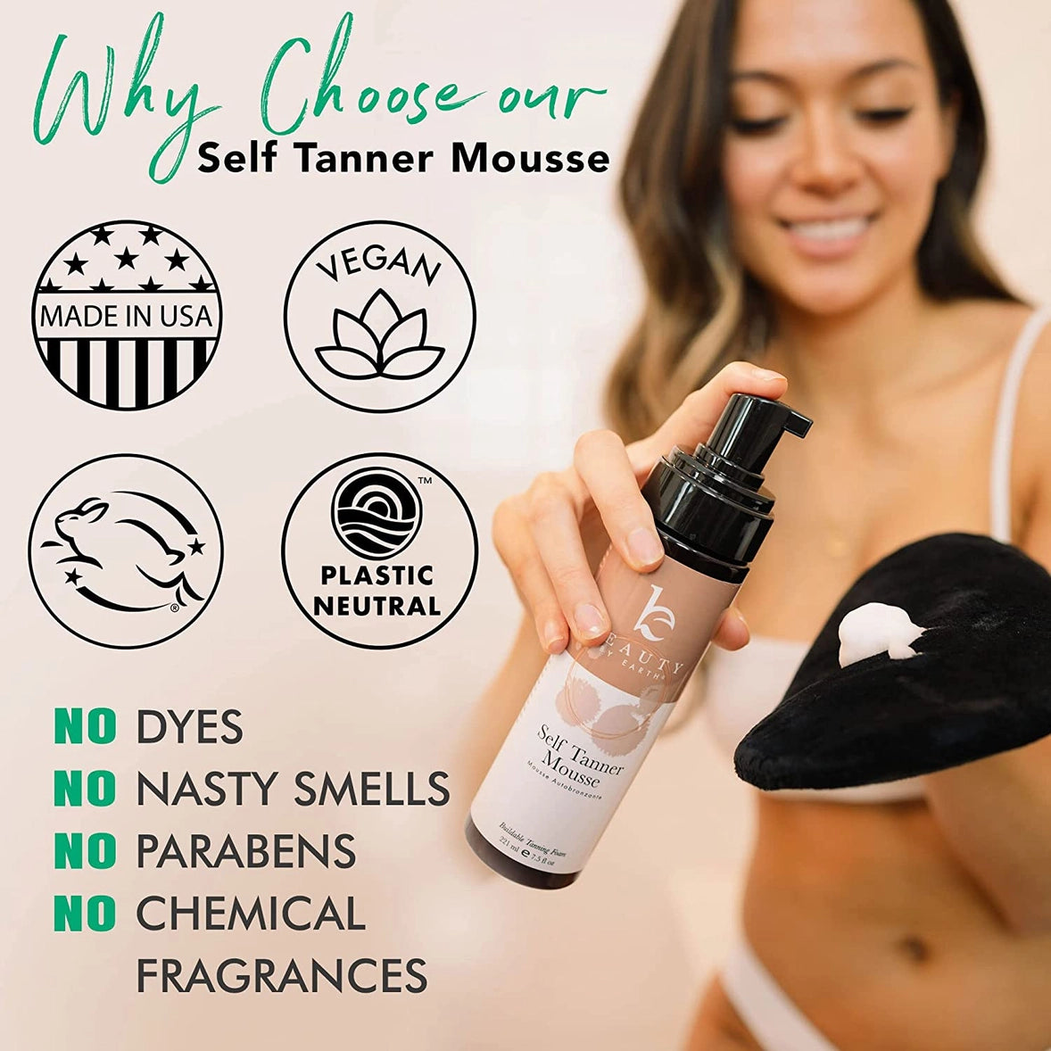 Self Tanner Body Tanning Mousse (Medium to Dark)