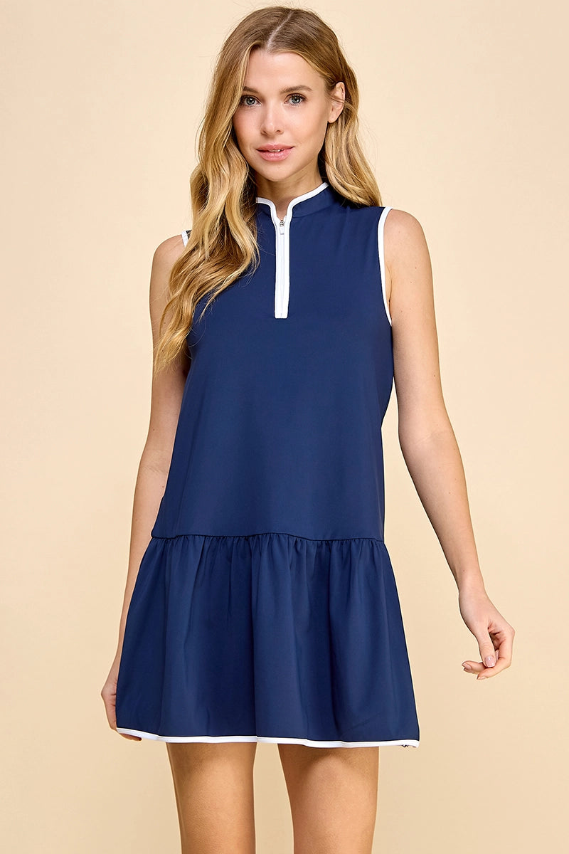 On The Move Dress (Navy) *built in shorts