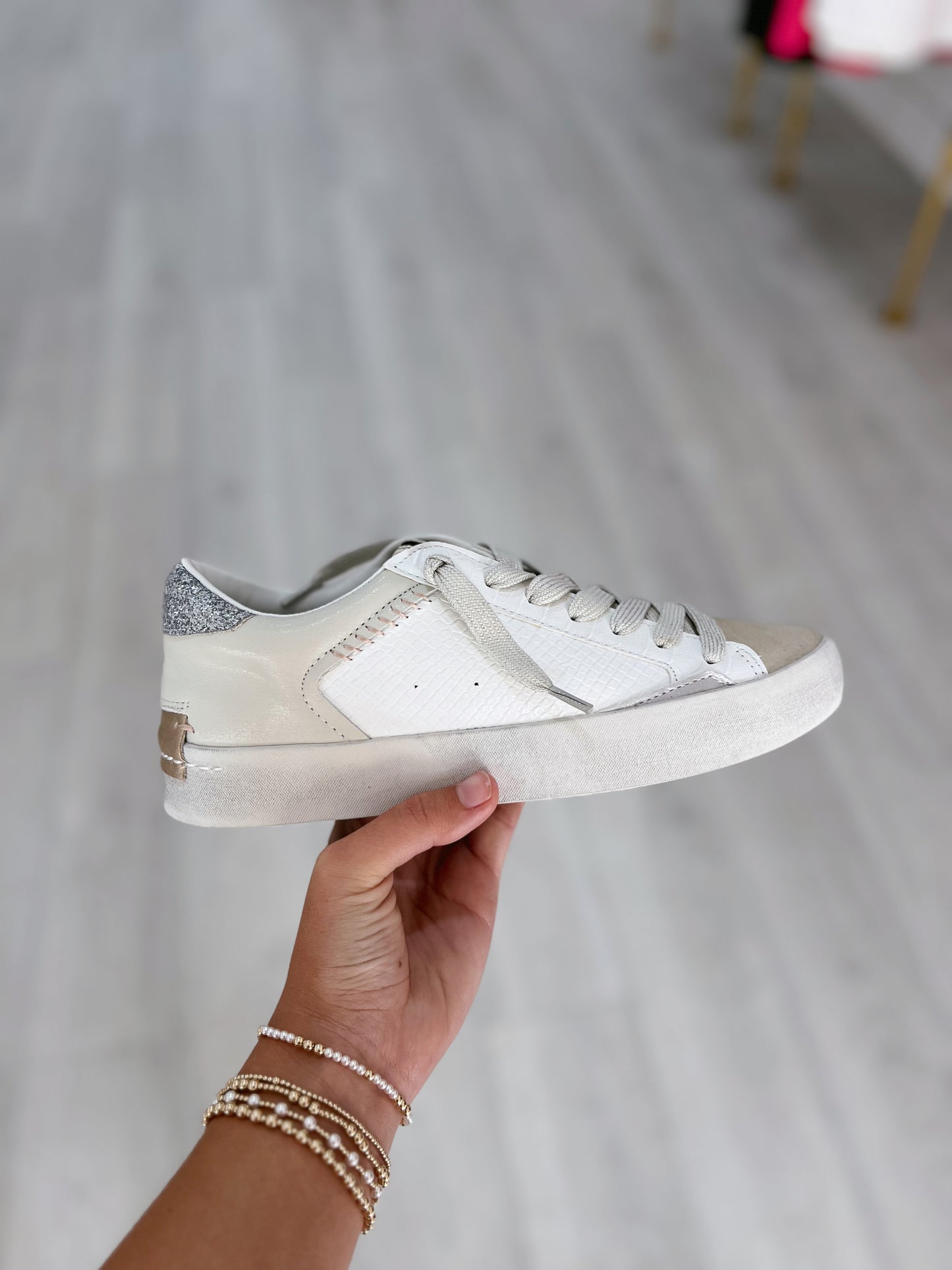 Stay On Course Sneaker (Bone Snake)