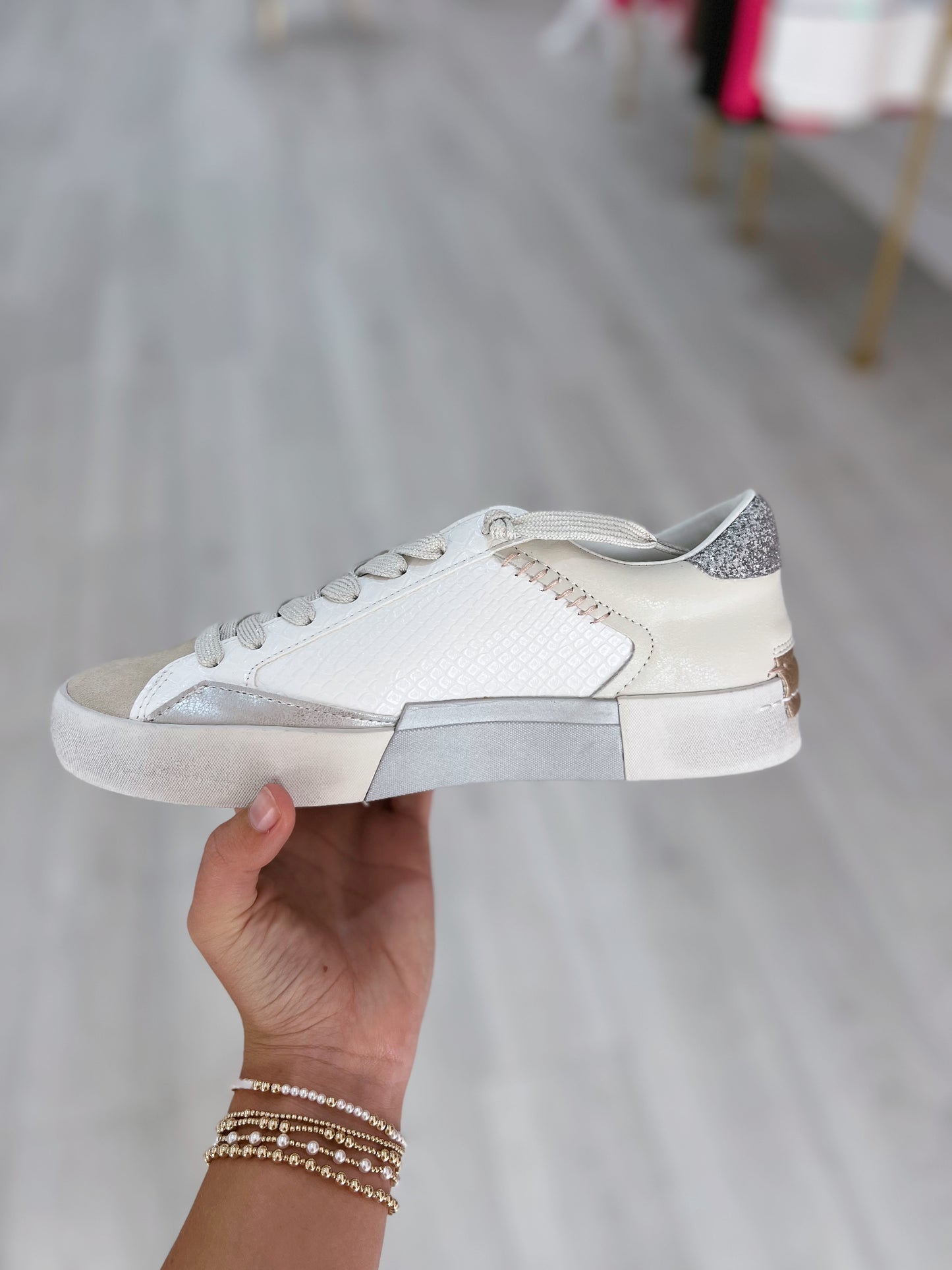 Stay On Course Sneaker (Bone Snake)