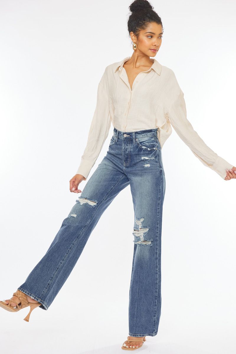 Kailee High Rise 90's Wide Leg Jeans