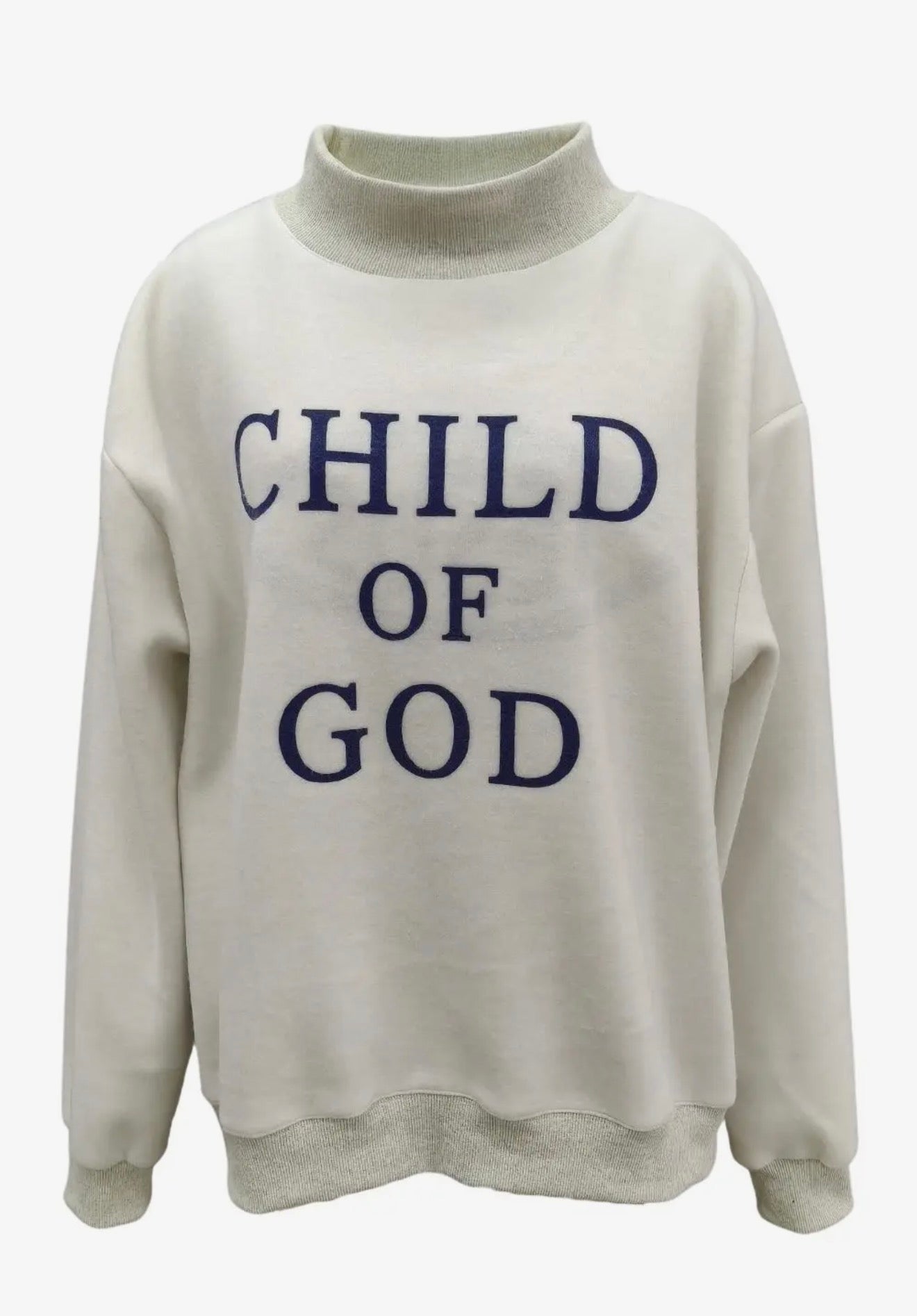 Reversible Mock Neck Sweatshirt (Jesus/Child of God)