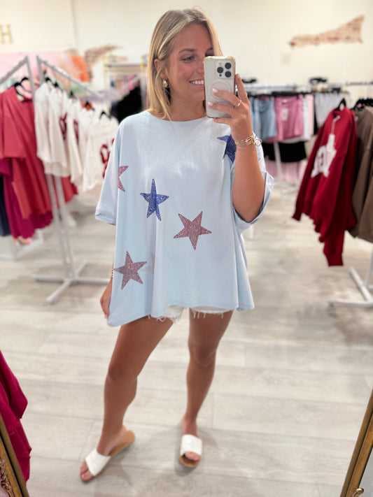 Star Rhinestone Patch Tee