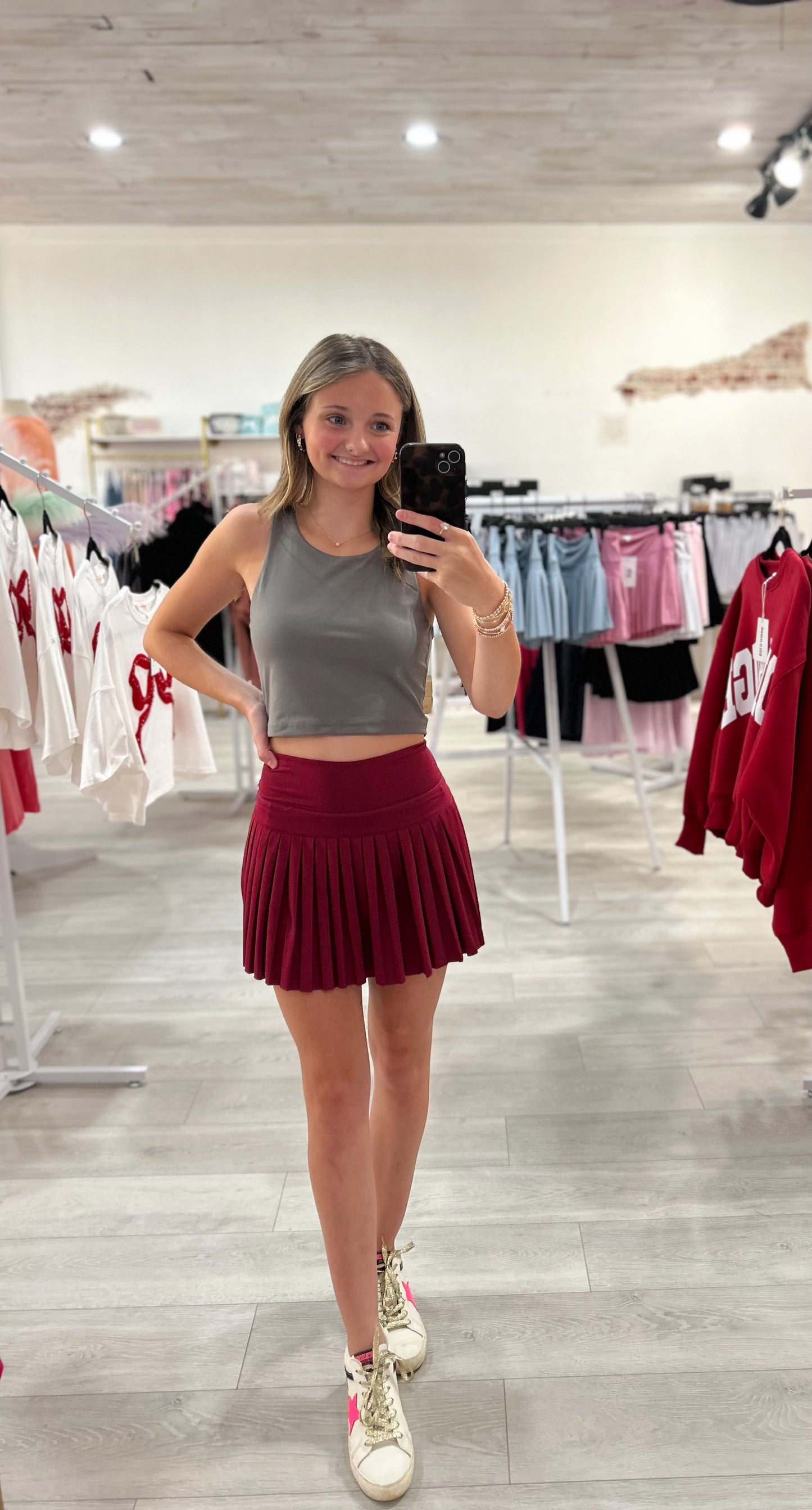 Venice Cloud Light Scoop Active Tank (Pewter) (built in bra)