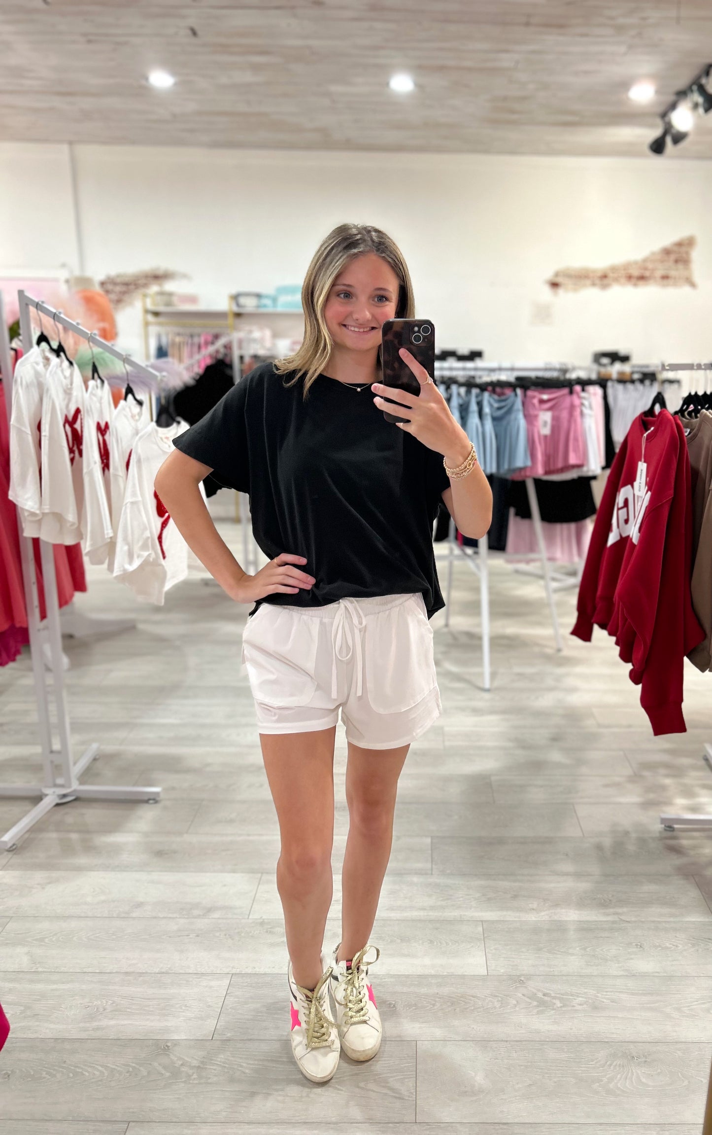 Shoreline Pima Cotton Slouchy Tee (black)