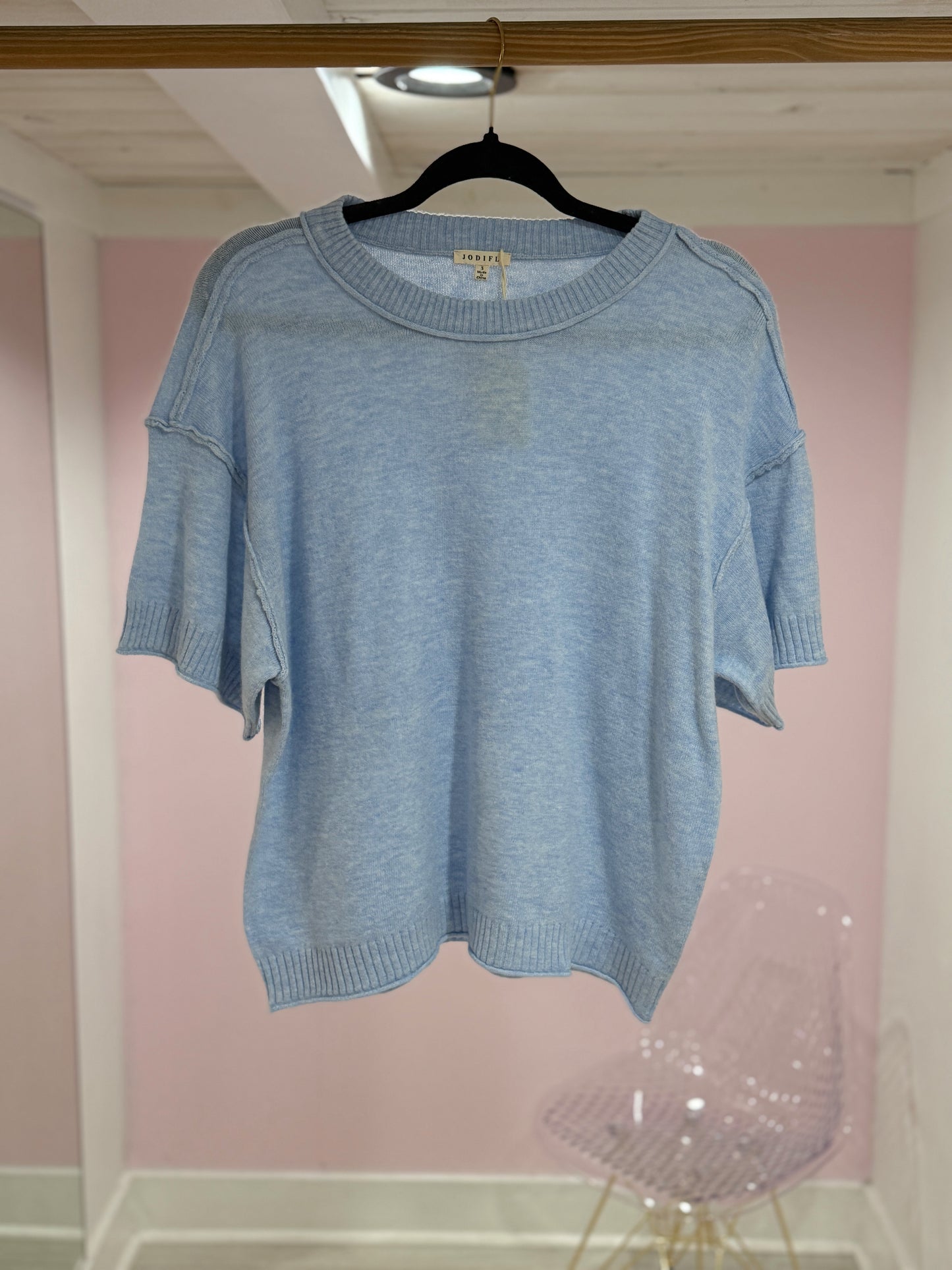 Feeling The Best Sweater Top (Powder Blue)
