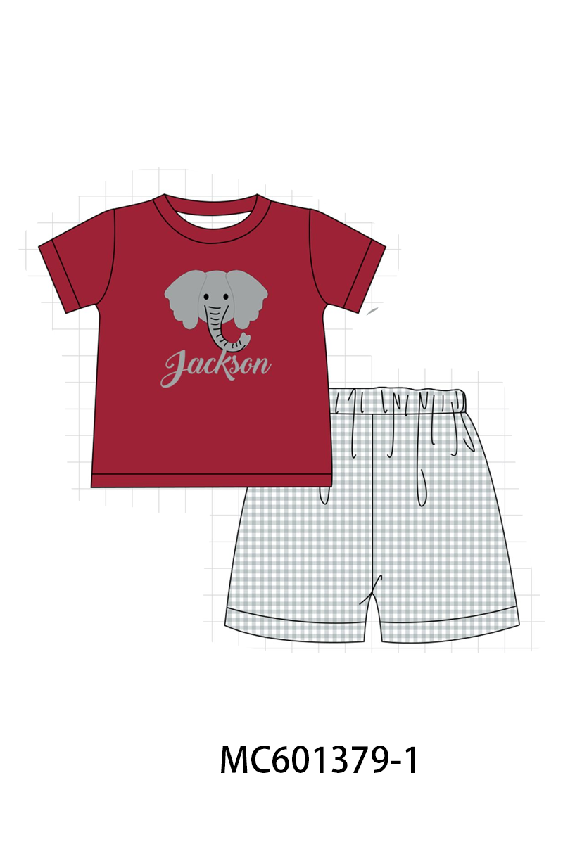 PO80 Maroon Alabama monogram embroidery collection