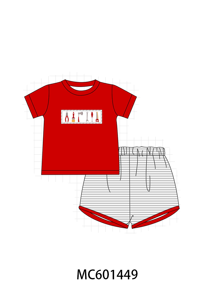 PO80 Red toolbox embroidery stripe collection