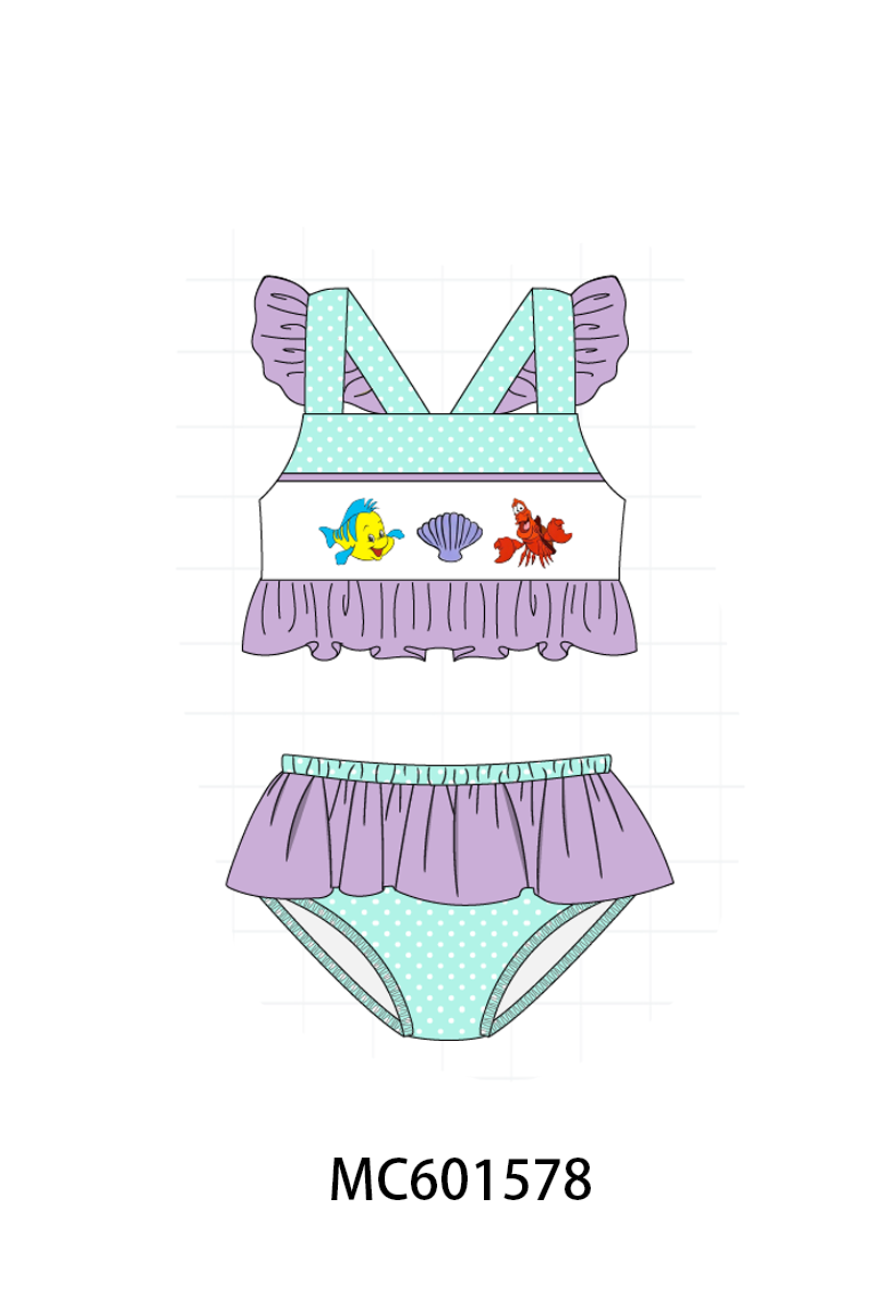 PO80 Mermaid shell lobster embroidery collection 1