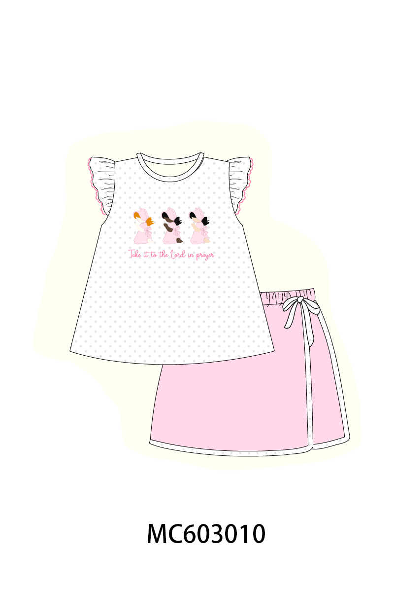 PO83 Pink Take it to the Lord in prayer ruffle collection