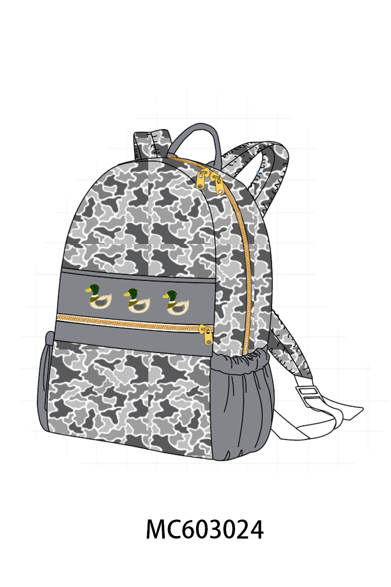 PO83 Grey camouflage mallard embroidery collection