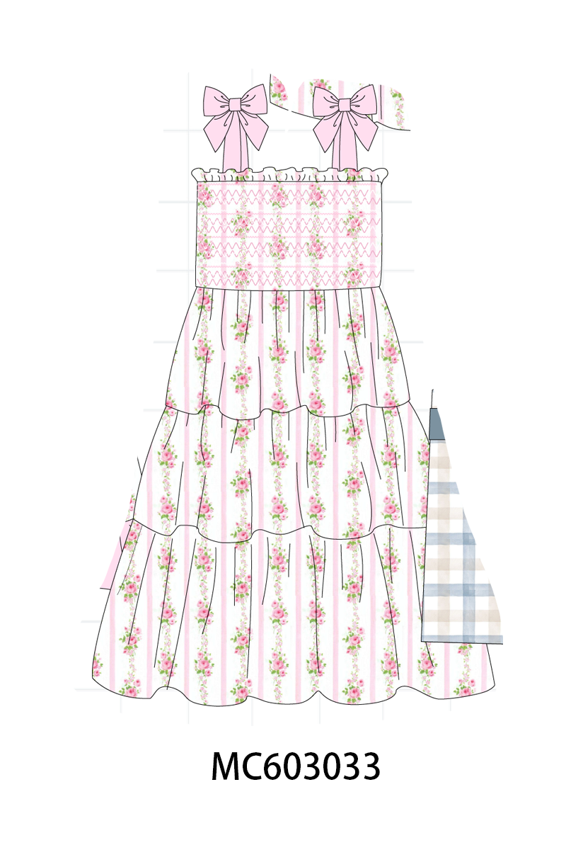PO83 Pink pumpkin embroidery ruffle collection