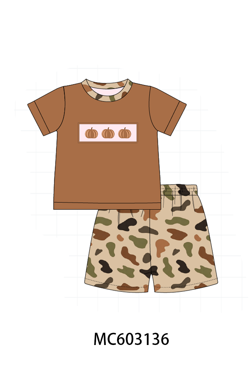 PO83 Camouflage pumpkin embroidery collection