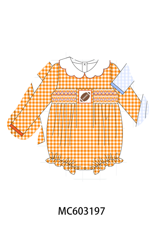 PO83 Multicolored football smocked gingham collection 2