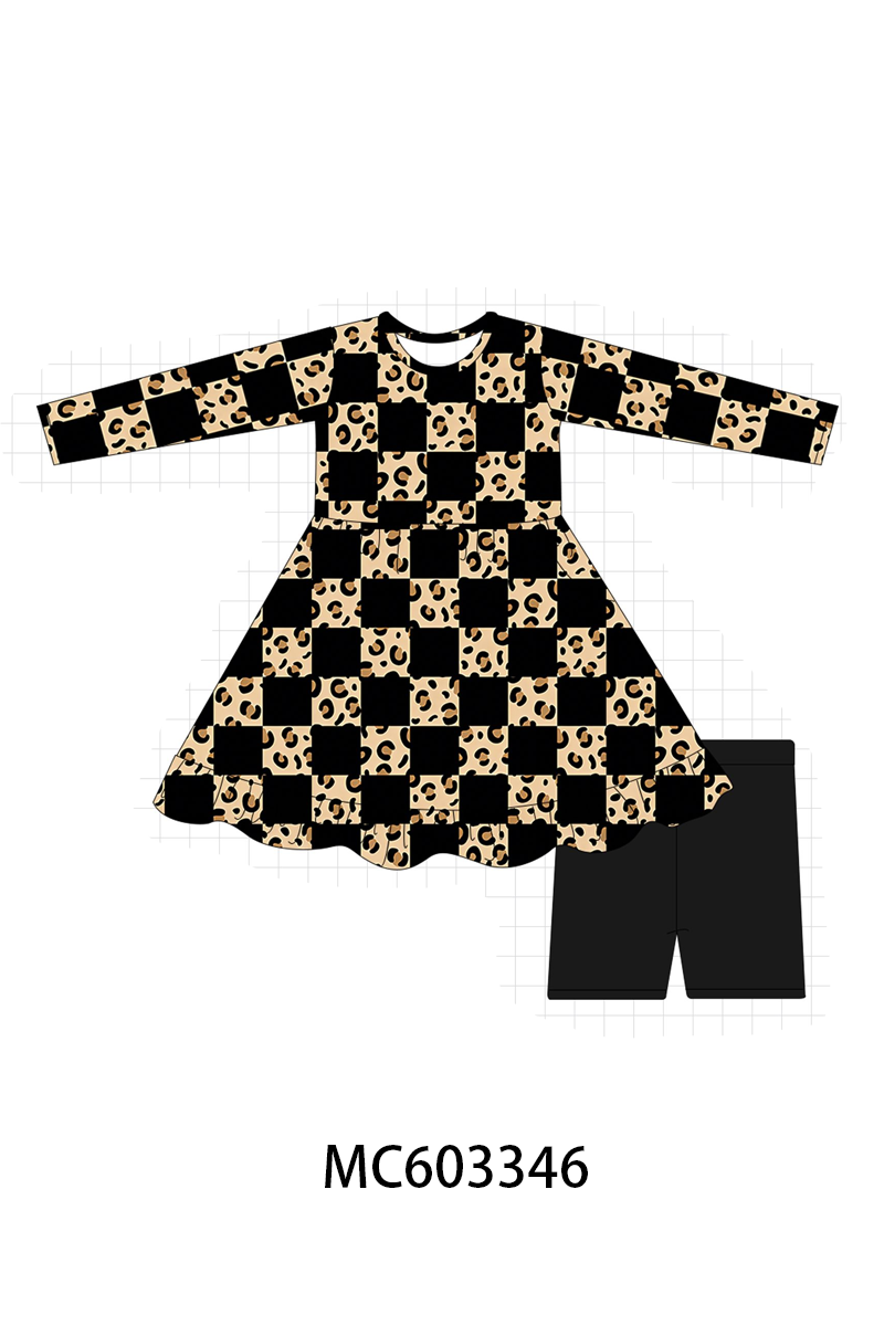 PO83 Black leopard checkered bamboo collection