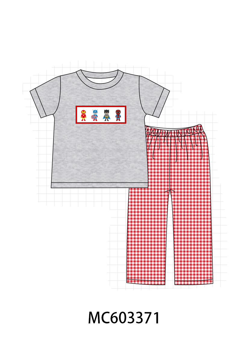 PO83 Grey character embroidery collection