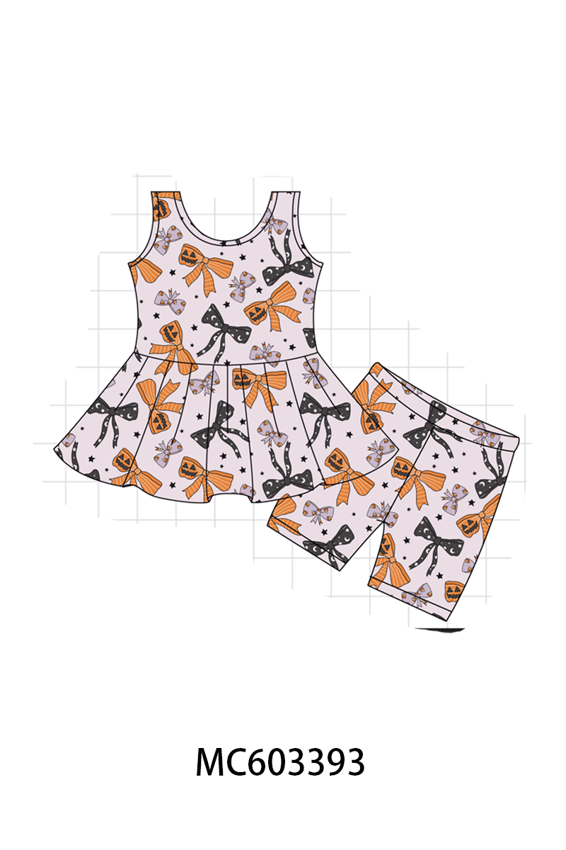 PO83 Halloween bow print bamboo collection