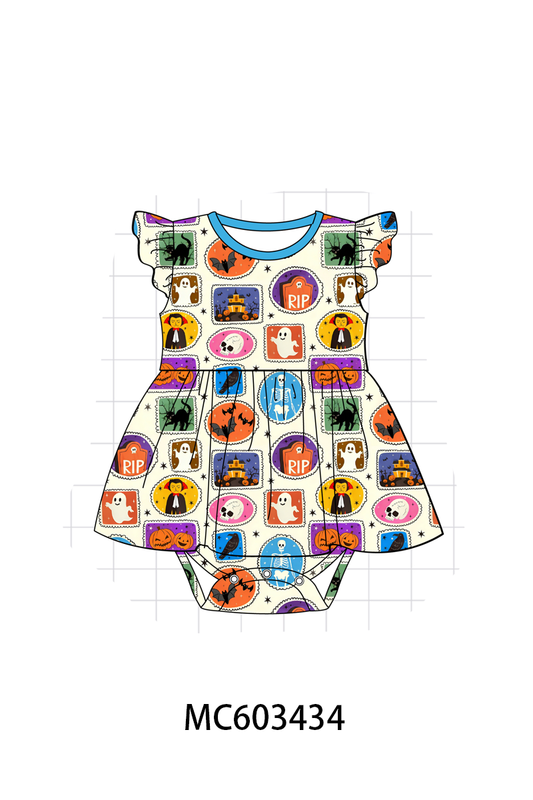 PO83 Blue halloween bamboo collection