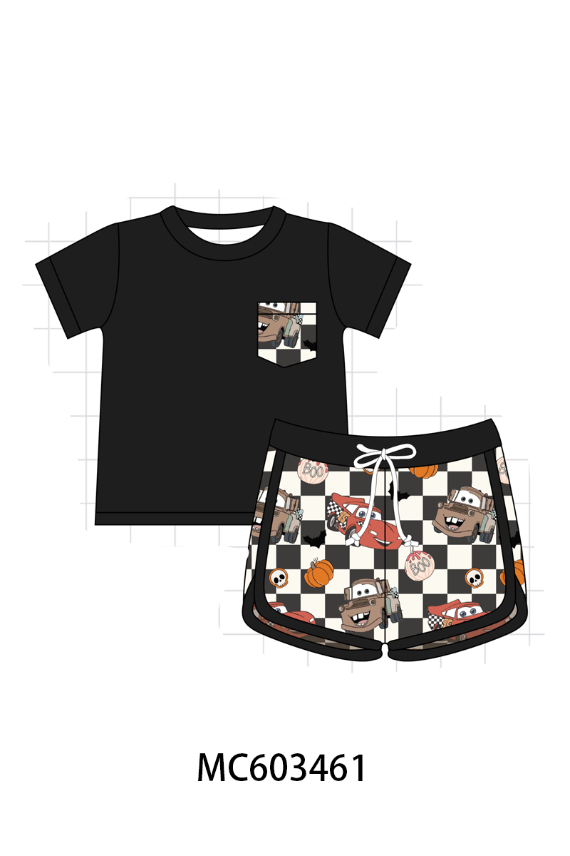 PO83 Black racing checkered bamboo collection