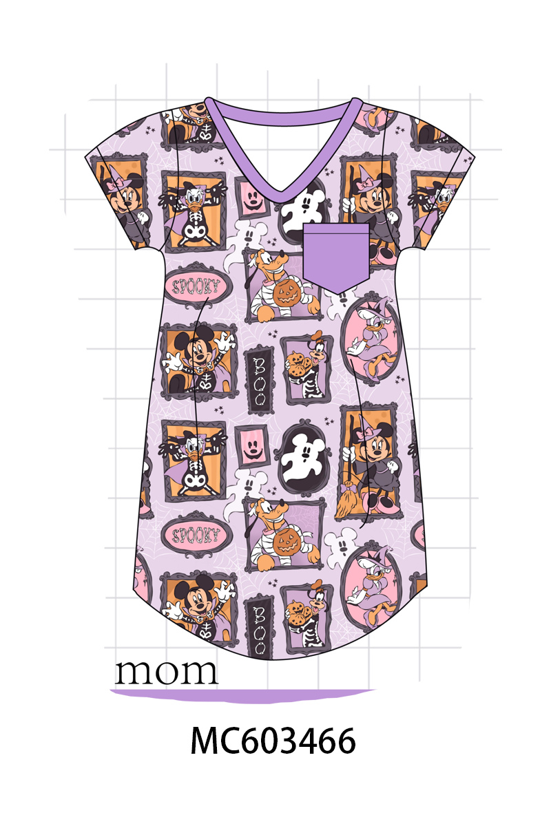 PO83 Purple character print bamboo collection