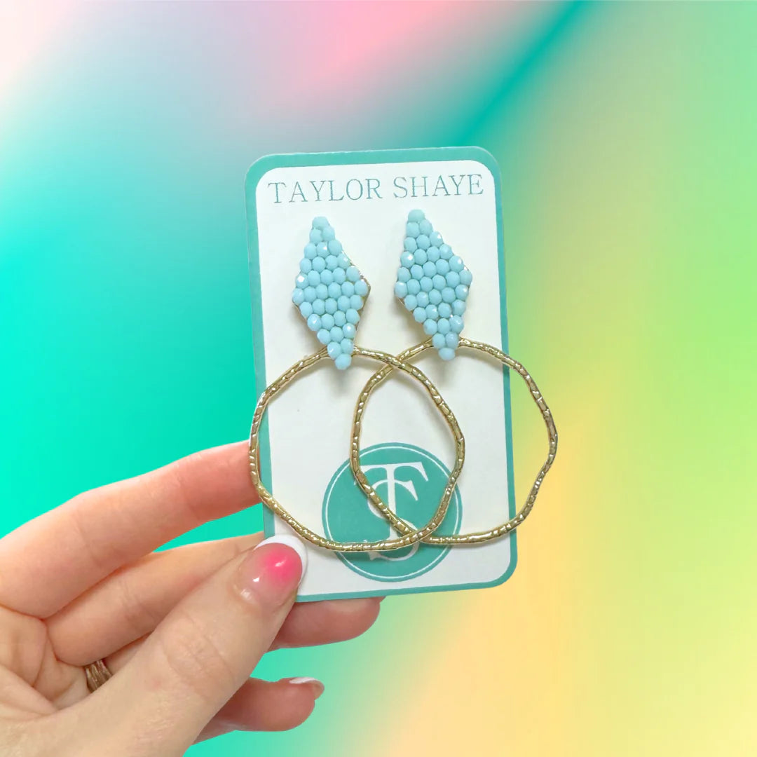 Spring Callie Hoops (Sky Blue)