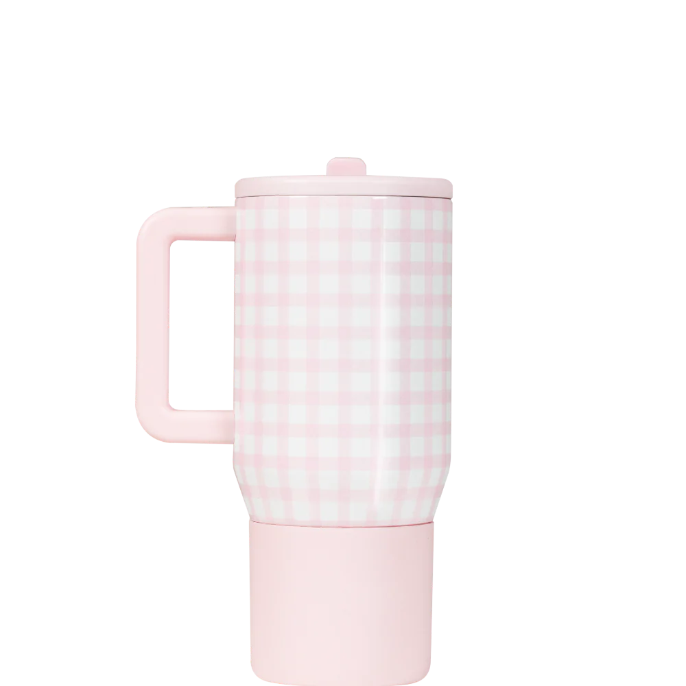 Pink Gingham Traveler (20oz)