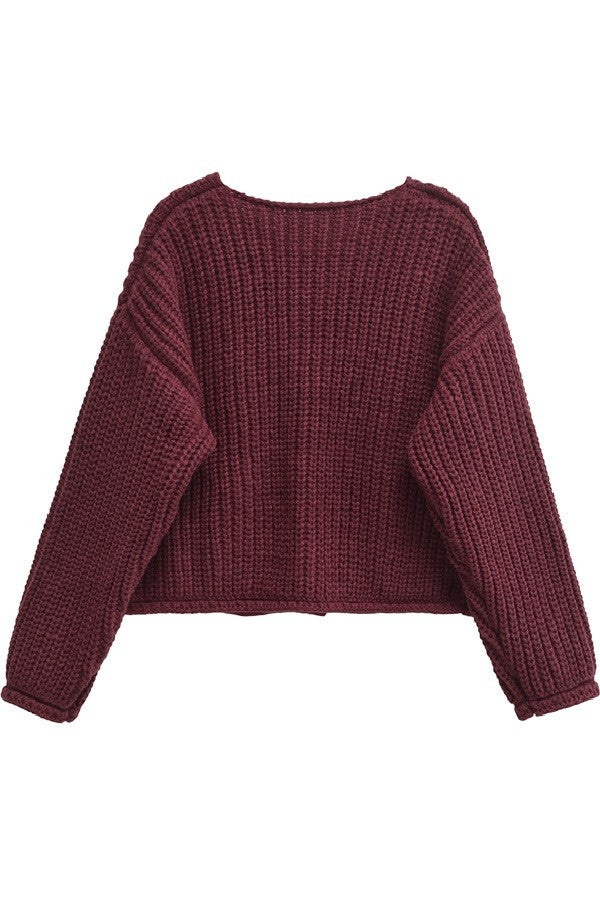 Greatest Sparkle Sweater Vest (Burgundy)