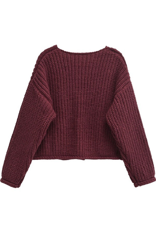 Greatest Sparkle Sweater Vest (Burgundy)
