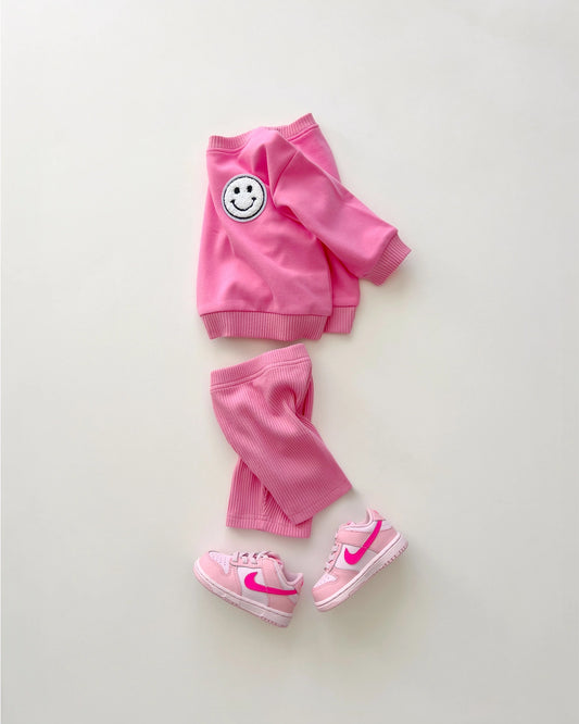 Baby & Kids Biker Shorts Set | Pink *sold as set