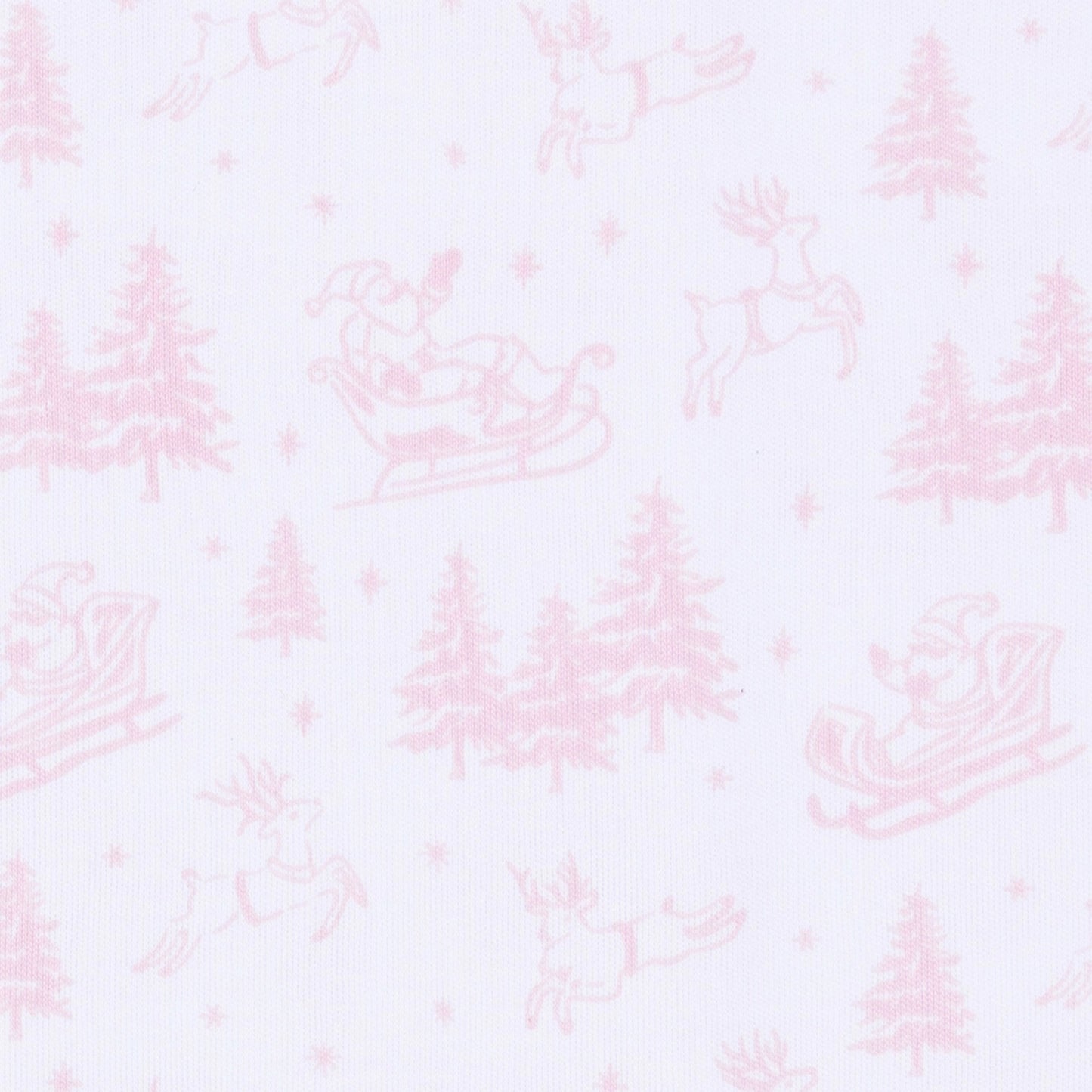 Holiday Toile Long Pajamas - Pink