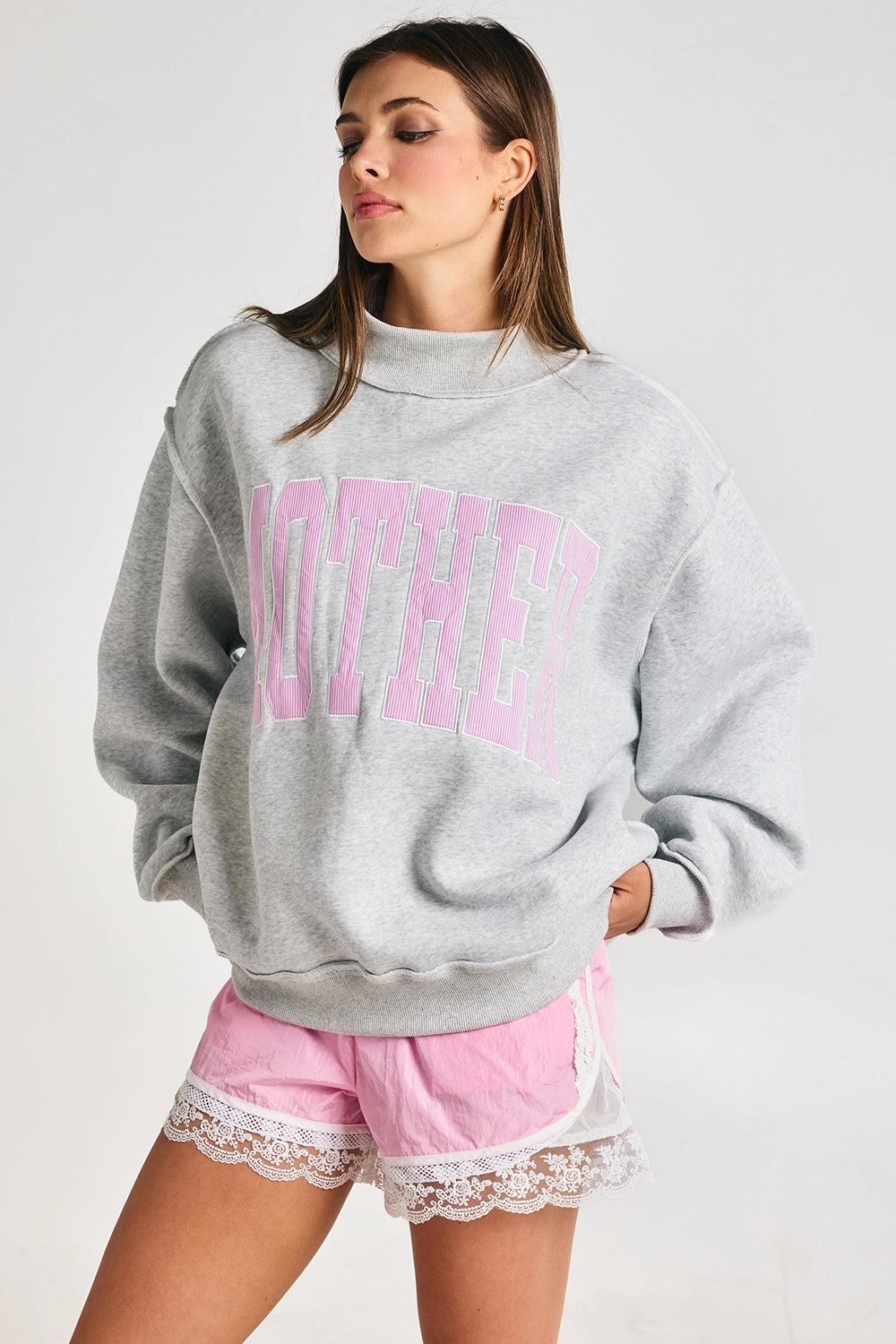 "Mother" Mock Neck Sweatshirt