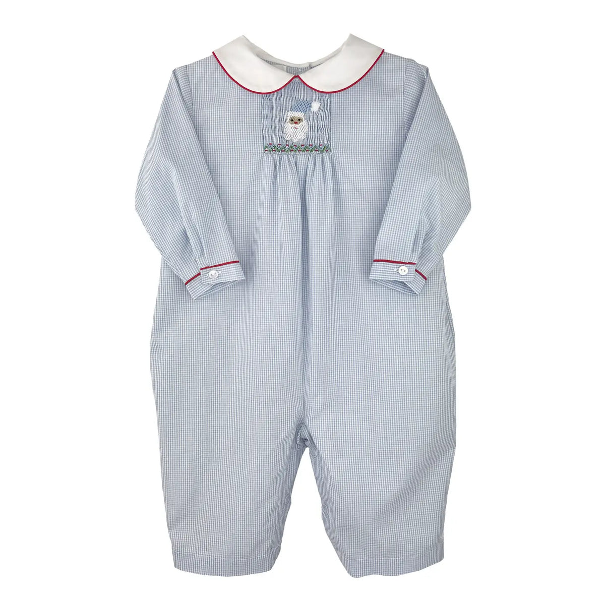 Longall with Hand Picture Smocked Santa